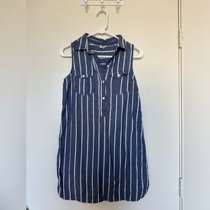 Sleeveless Shirt Dress